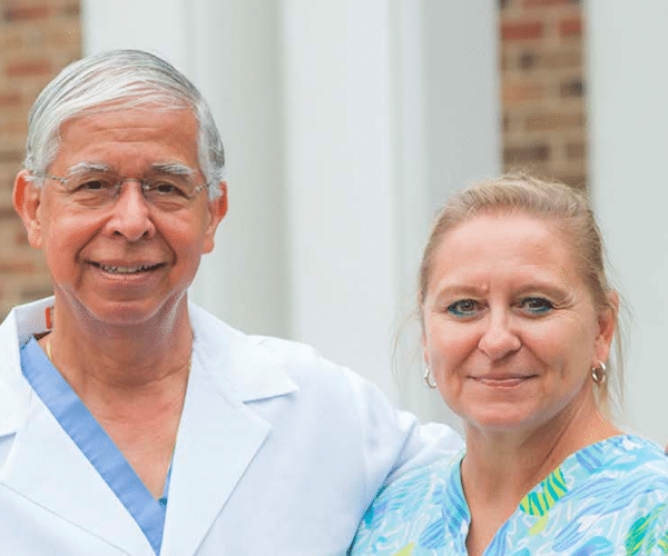Dr. Cavazos with a Jennifer Wheatley after hip replacement surgery
