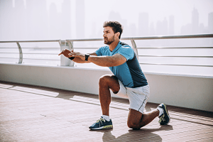 Stretching before exercising 4 Stretching before exercising