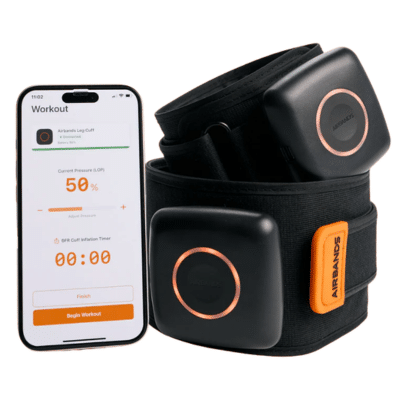 How blood flow restriction therapy works 3 Airbands product, representing how blood flow restriction therapy works